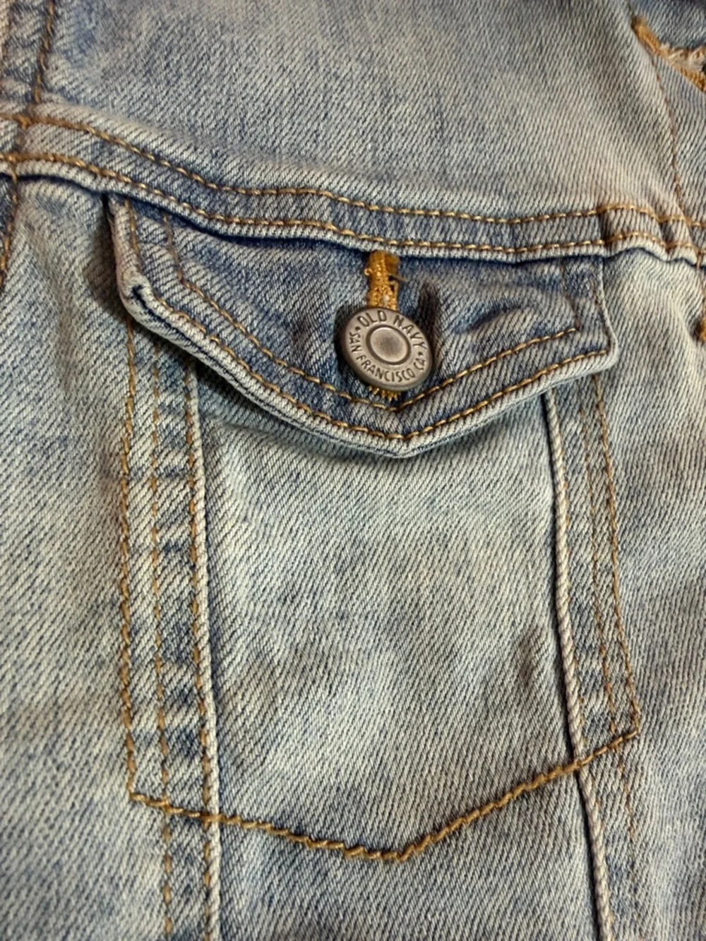 Old Navy Girls Light Wash Blue Denim Vest Size L (10-12)
